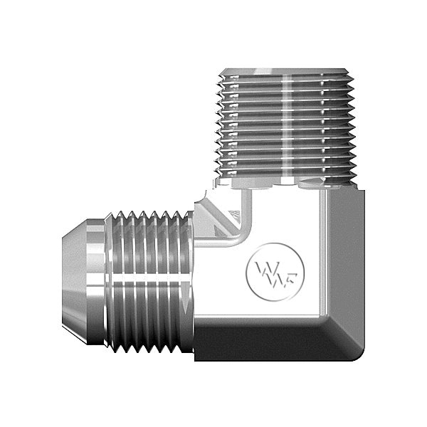 World Wide Fittings Male JIC to Male Pipe 90 Degree Elbow F5405X10X16 - main